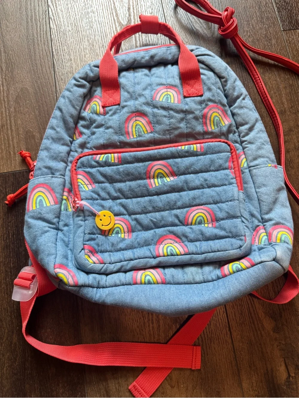 Rainbow mini backpack and matching purse